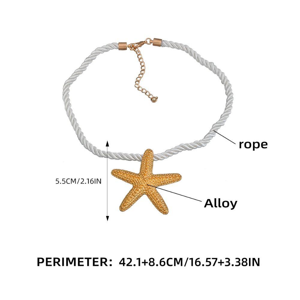 Anting LILY Starfish, Kalung Bintang Laut Musim Panas, Perhiasan Stud Telinga Emas Vintage Trendi2023 Untuk Pesta