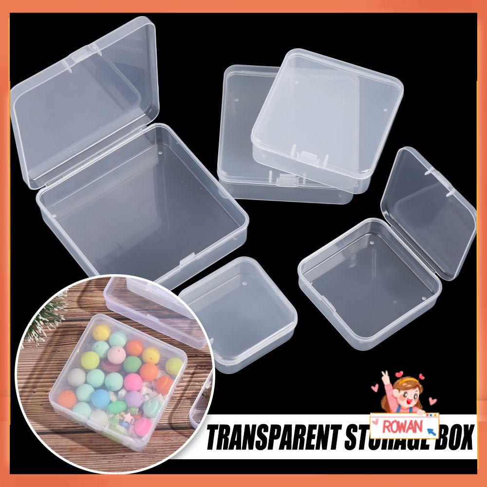 R-FLOWER Kotak Penyimpanan Transparan Plastik Serba Serbi Organizer Square Small Items Case