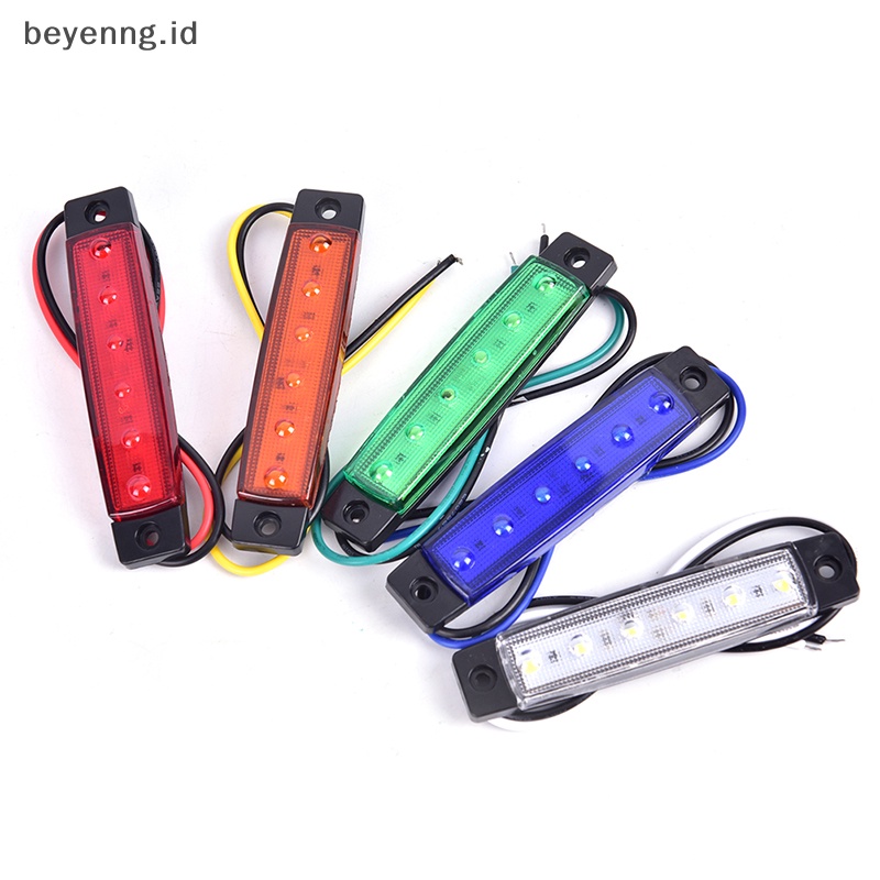 Beyen 1PC 12V 6LEDS Indikator Penanda Sisi Truk Low Led Trailer Light Rear Side Lamp ID