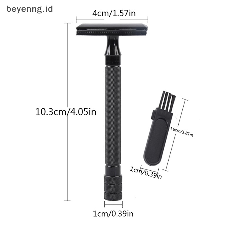 Beyen Classic Mens Cukur Silet Adjustable Safety Dengan Sikat Kecil &amp; Pisau ID