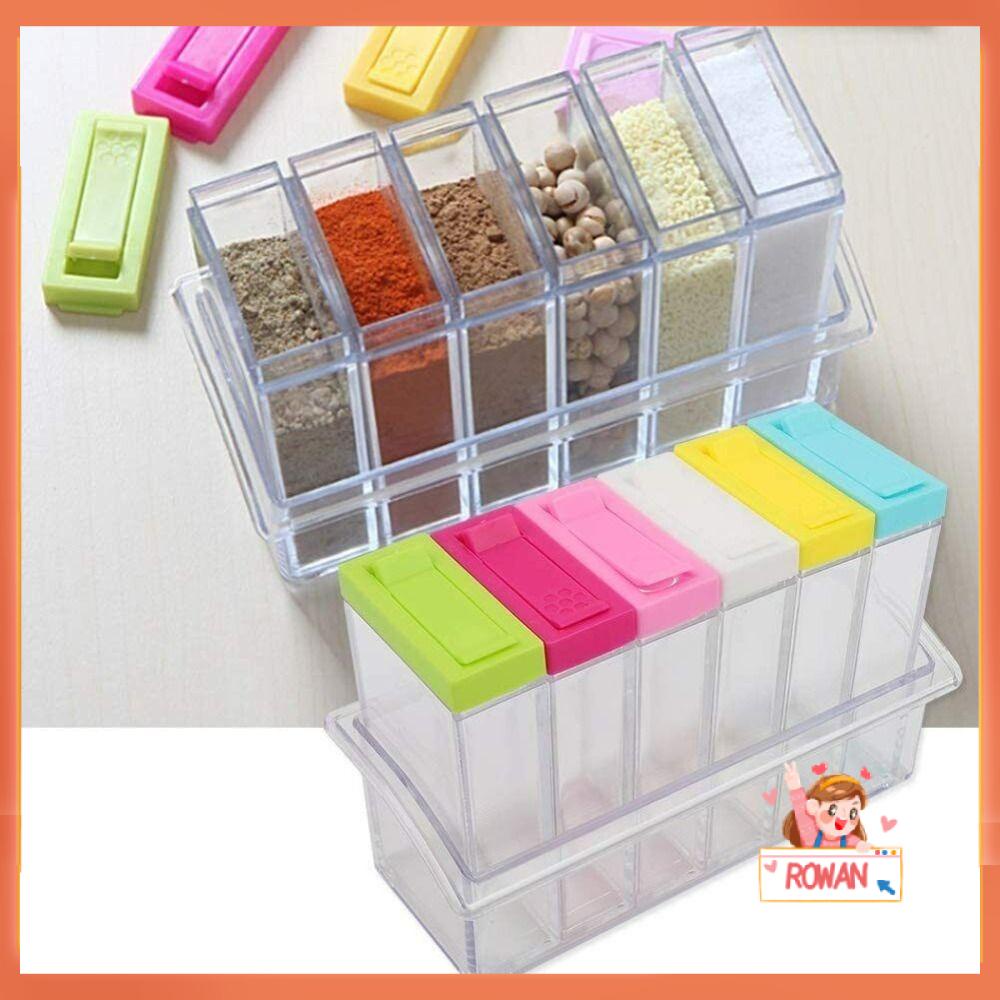 R-FLOWER Botol Bumbu Rak Bumbu Transparan Tempat Bumbu Herb Spice Jar