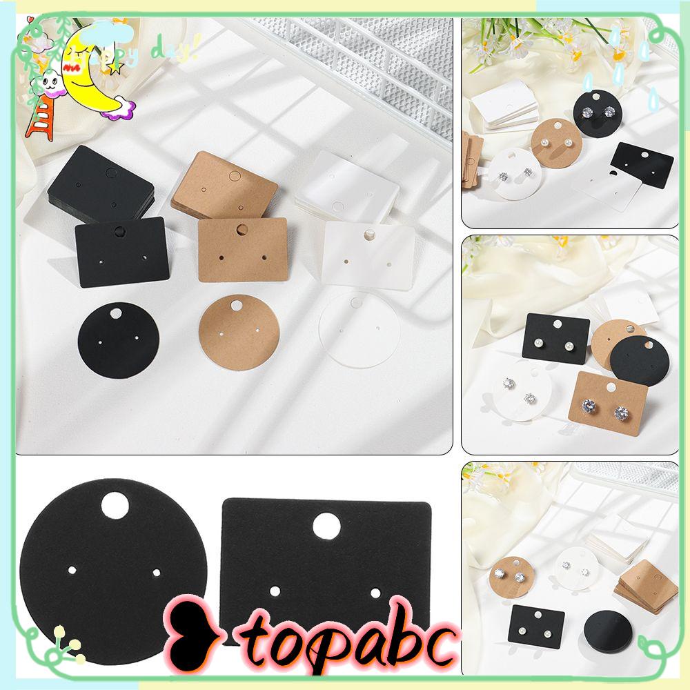 TOP 100pcs Kartu Display Anting Putih Kosong Display Anting Persegi Diameter 4.5cm