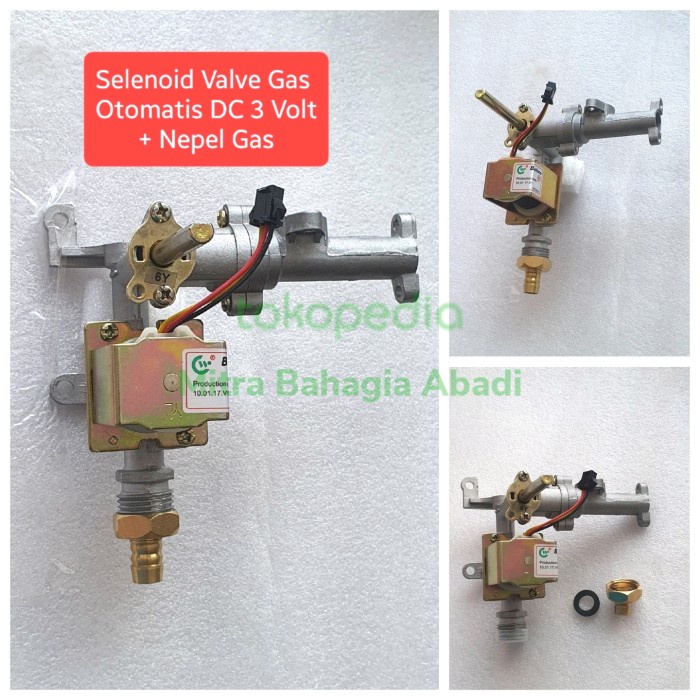 Kaki Gas Inlet Deep fryer oven steamer gas water heater DC3V Selenoid