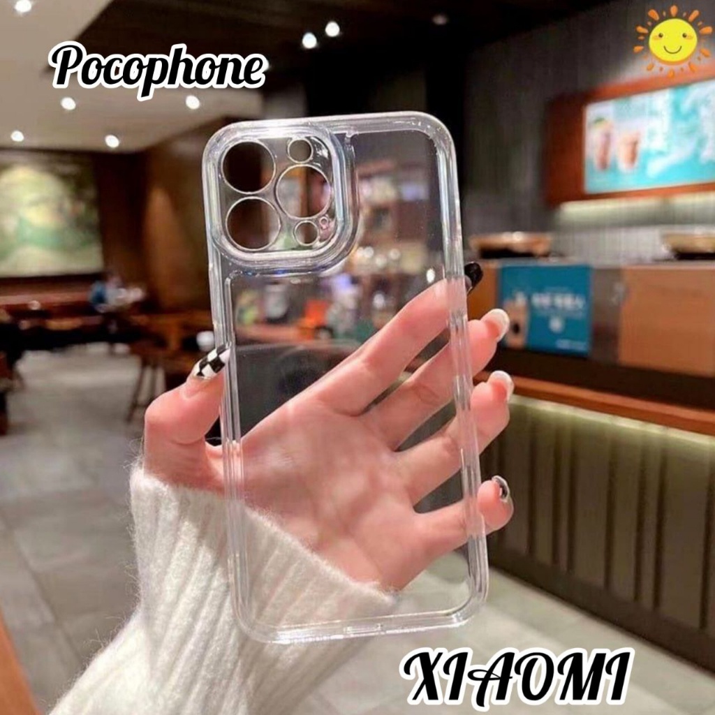 SOFTCASE BENING FULL COVER/CLEAR CASE TRANSPARAN CASING HP CAMERA PROTECTOR FOR POCO M4 PRO 4G POCO F4 POCO M5