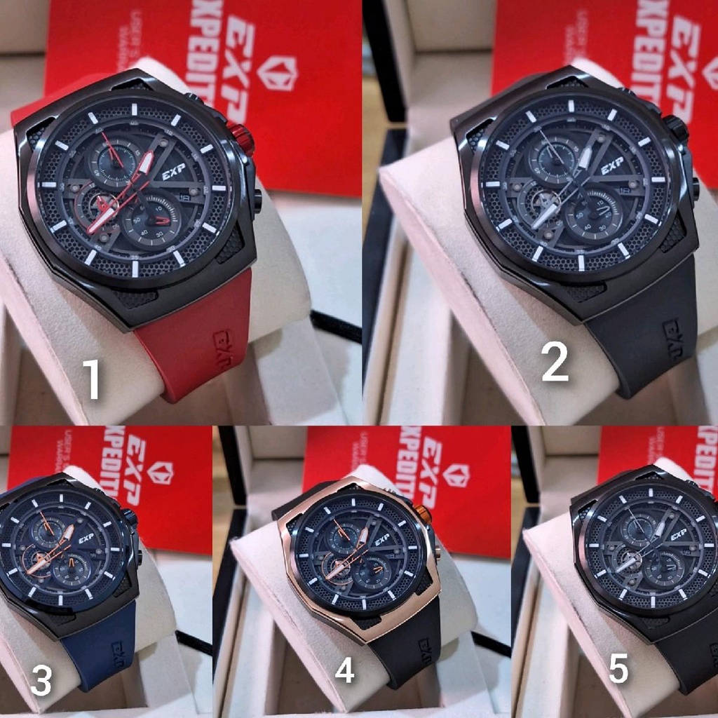 [New] Jam Tangan Pria Expedition 6842 E6842 E 6842 Rubber [Original Garansi Resmi 1Tahun]