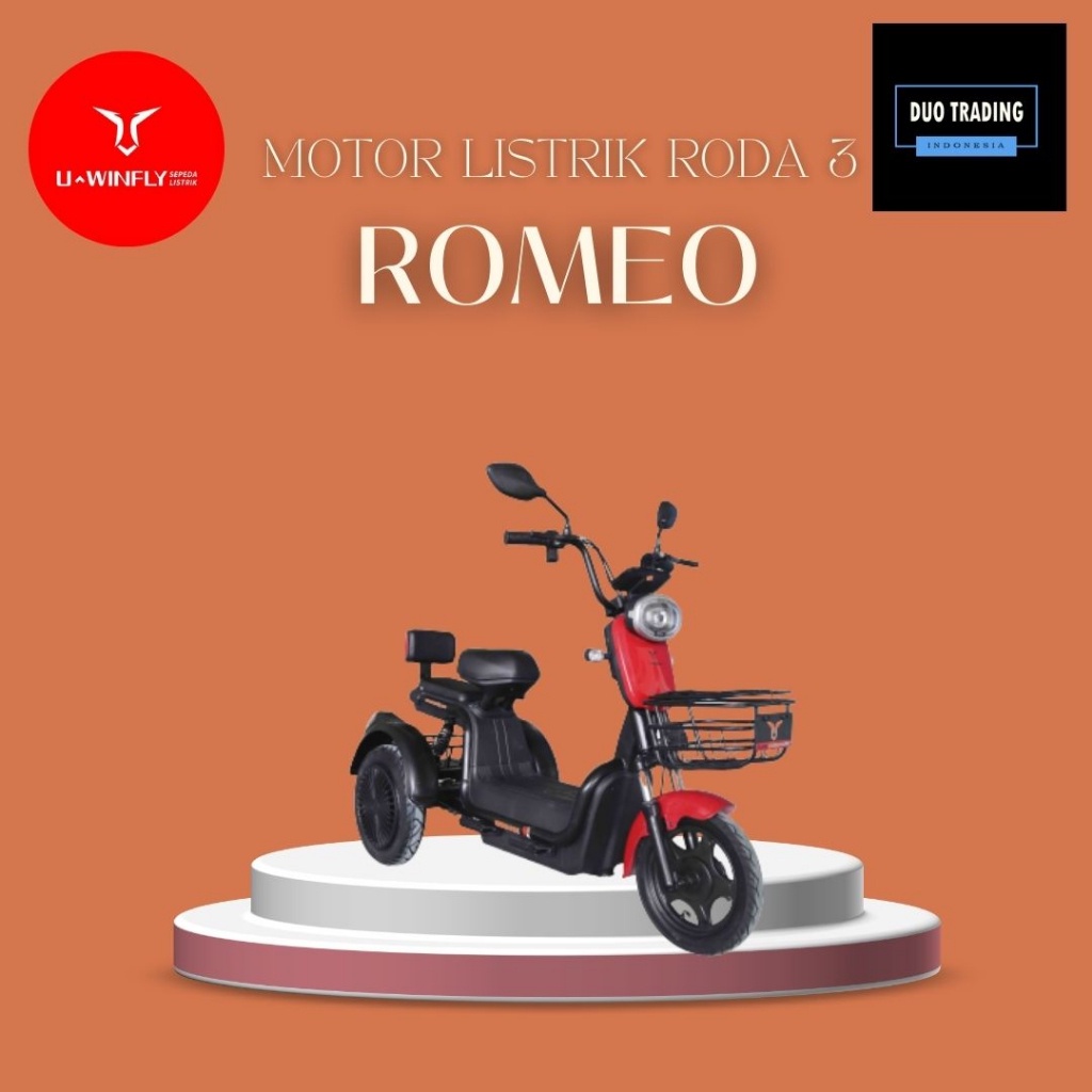 SEPEDA MOTOR LISTRIK RODA 3 ROMEO UWINFLY INDONESIA