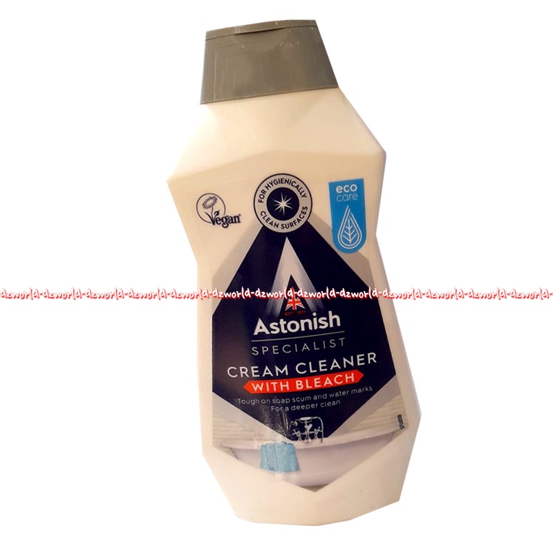 Astonish Cream Cleaner With Bleach 500ml Krim Pembersih  Astonish Specialist Cream Cleaner With Bleach Pembersih Bleaching Dengan pemutih Bisa memutihkan