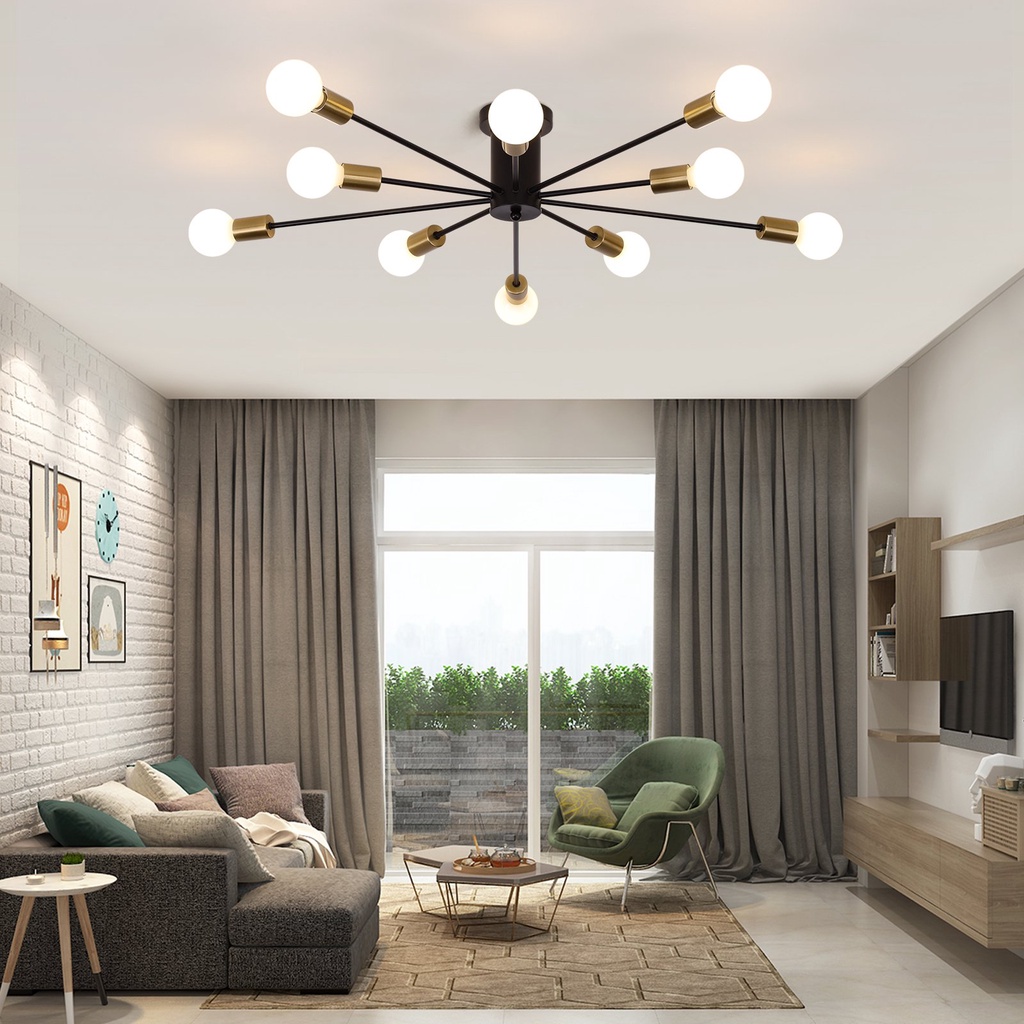 Desain Lampu Plafon Minimalis Lampu Gantung Retro Minimalis Fitting Lampu Plafon LED Minimalis Retro Cabang 10 Retro Ceiling Lamp