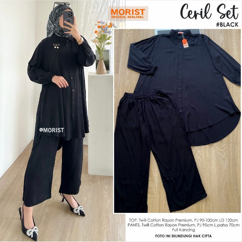 CERIL SET Celana ORI MORIST | Ld120 Twill Cotton Rayon Premium