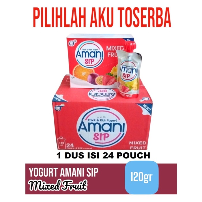 AMANI SIP Yogurt Drink MIXED FRUIT 120 gr - ( HARGA 1 DUS )