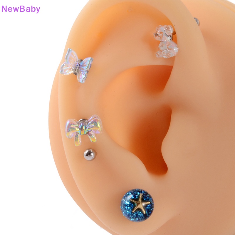 Erkapewbaby 1pcs kalilaashion erkaputterfly erkapear ̽owknot kampasarring ̽ar erkapone ̽ail untuk alisyaomen alisyaartilage ̽arring erkappiral ̽tud ̽arring hisyamody erkapewelry hisyaifts nayah