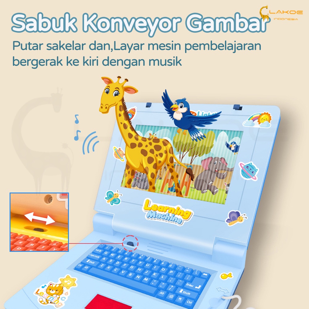 Lakoe Mainan Laptop Anak/Learning Machine Notebook Laptop Mainan Edukasi Anak/Laptop Mainan Mini