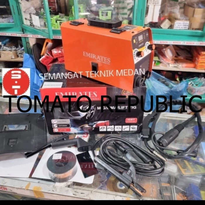 Murah MESIN TRAFO LAS MIG MIGi TANPA GAS CO2 120 A AMPERE EMIRATES + KAWAT BHL450