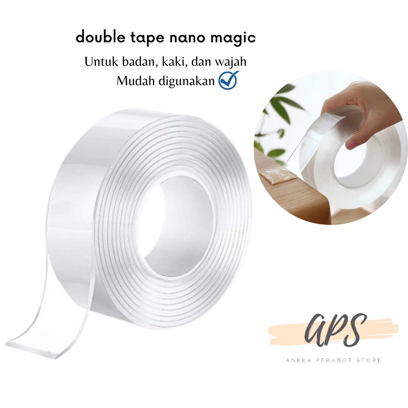 

APS -D410- Double Tape Isolasi Selotip 2 Sisi - Double Tape Multifungsi - Solatip Bening