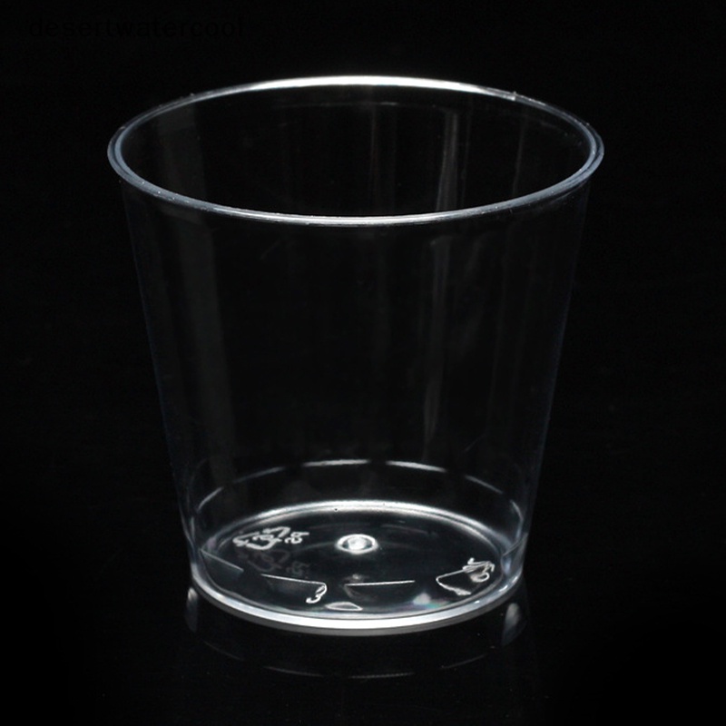 Deid 50PCS Gelas Sloki Pesta Mini Bening Plastik Sekali Pakai Jelly Cups Tumblers Martijn