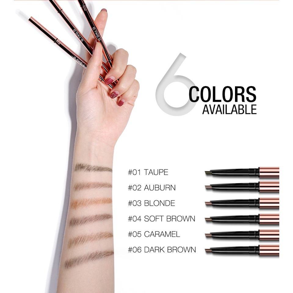 [Emperor] O.TWO.O Fine Triangle Eyebrow Pencil Pensil Alis Waterproof Tahan Lama Ultrafin