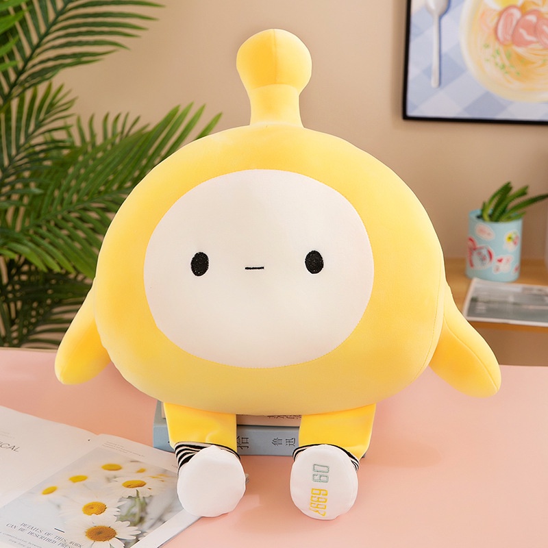 Boneka Telur Kartun Lucu Baru Boneka Mainan Boneka Bantal Boneka Cubit Lembut Hadiah Ulang Tahun Gadis
