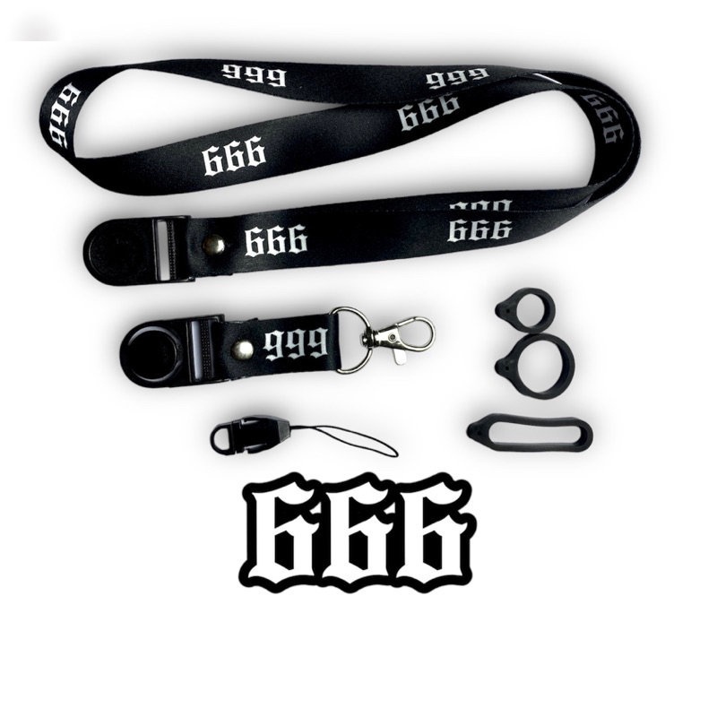 

666 FONT DEVIL LANYARD //GANTUNGAN HANDPHONE