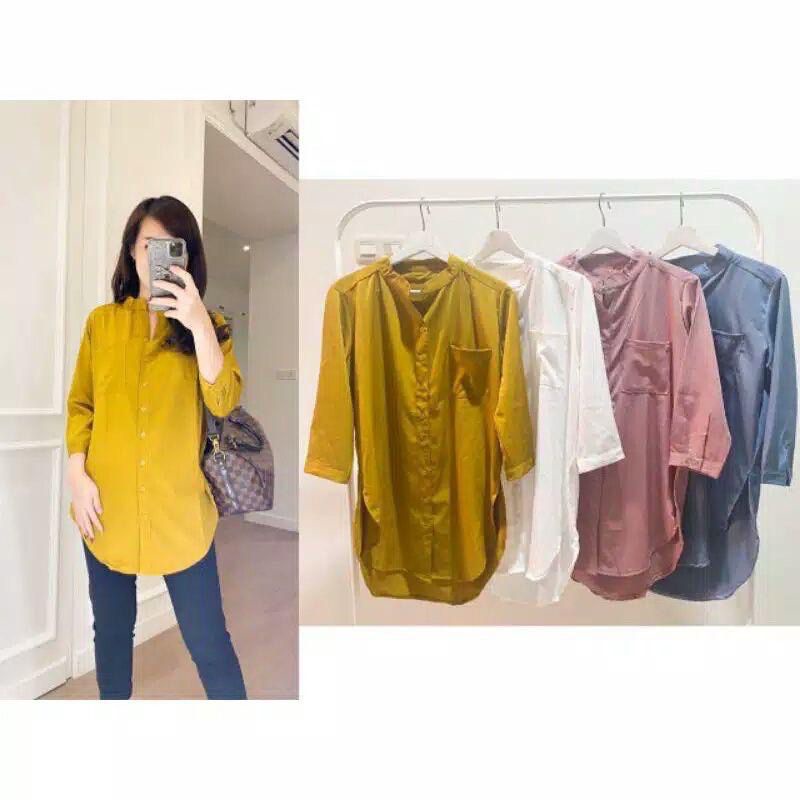 POCHETA ZS 1012 TUNIK TERBARU ATASAN WANITA CRINKLE JUMBO BAJU CEWEK MUSLIM KEKINIAN