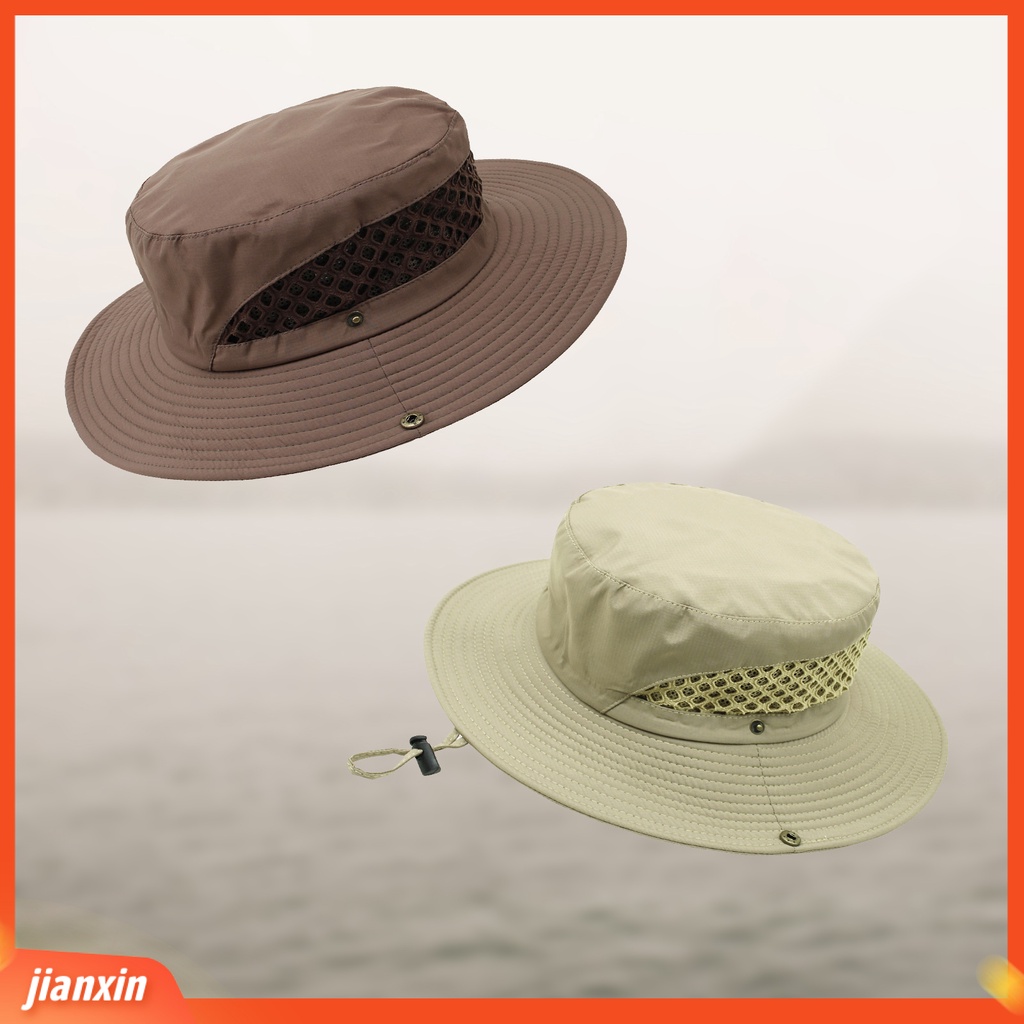 (In Stock) Topi Mancing Lipat Hias Katun Anak Muda Remaja Pinggiran Lebar Safari Hiking Cap Untuk Hiking