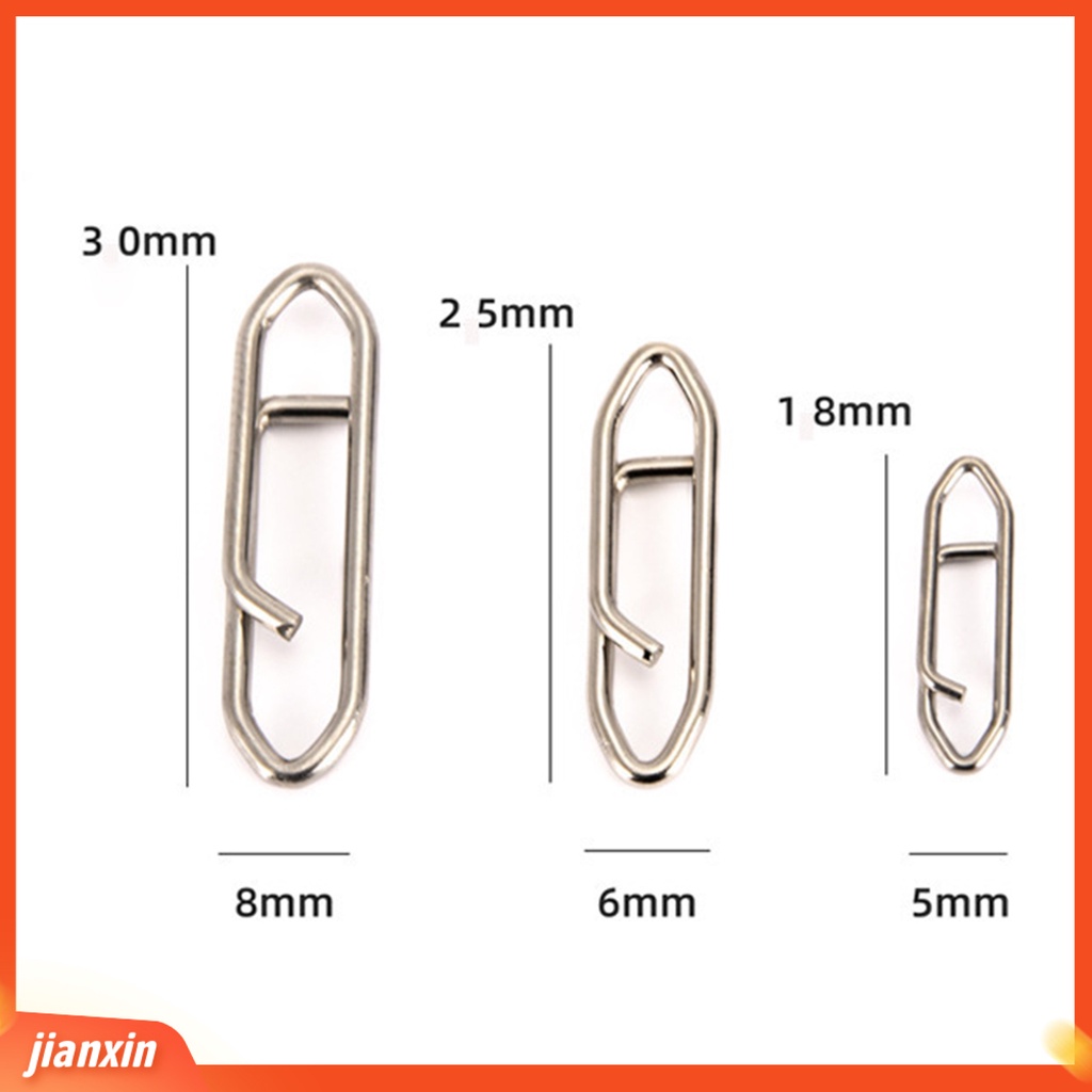 (In Stock) 30 Pcs Kekuatan Tarik Tinggi Stainless Steel Lure Hook Konektor Barel Putar Tackle Memancing Snaps Memancing Aksesoris