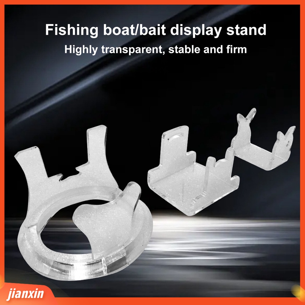 (In Stock) Casting Reel Holder Anti Gores Stabil Sangat Transparan Anti-slip Padat Akrilik Display Gulungan Pancing Stand Alat Pancing