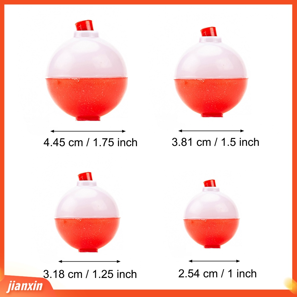 (In Stock) 12Pcs Pelampung Memancing Klasik Anti-Korosi Merah Putih Aneka Pelampung Bobbers Untuk Memancing