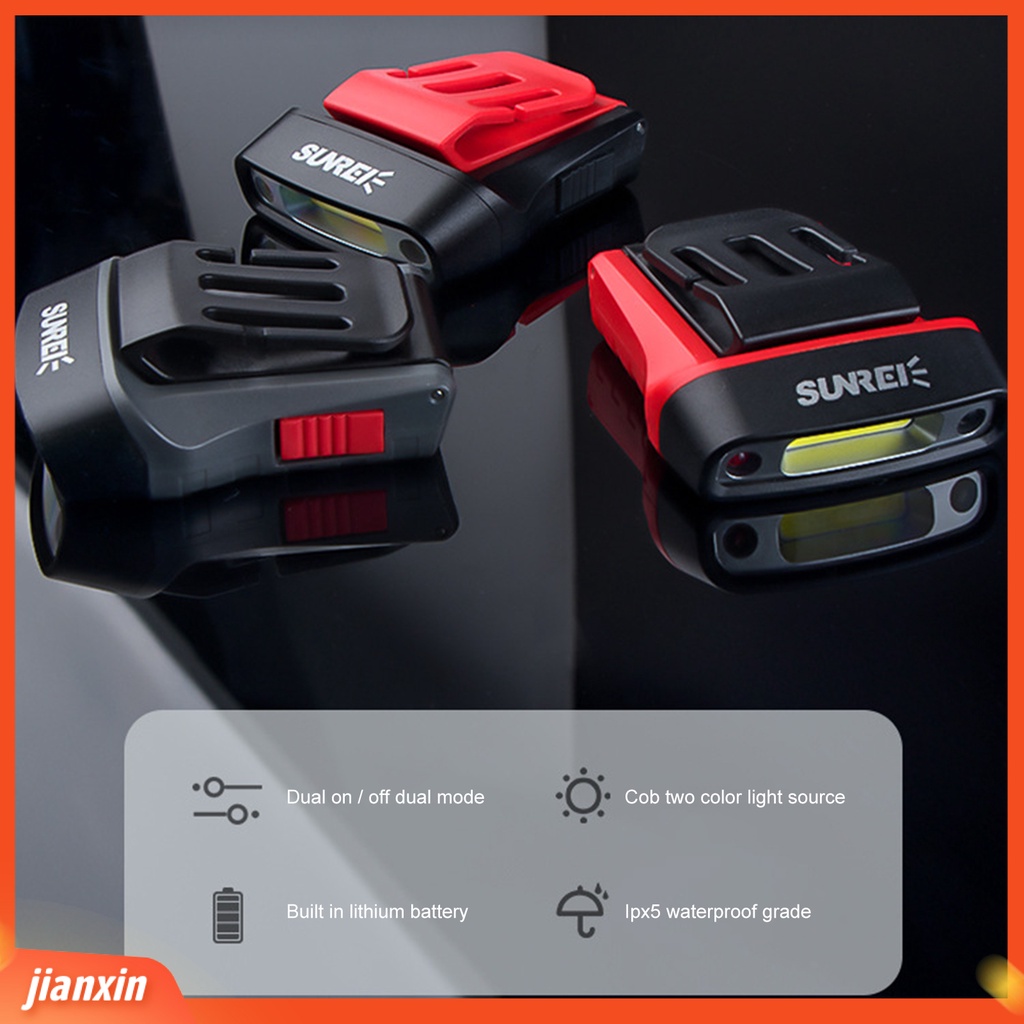 (In Stock) Headlamp Rechargeable Long Life IPX 5lampu Klip Induksi Aksesori Sepeda Water-proof Untuk Malam Hari