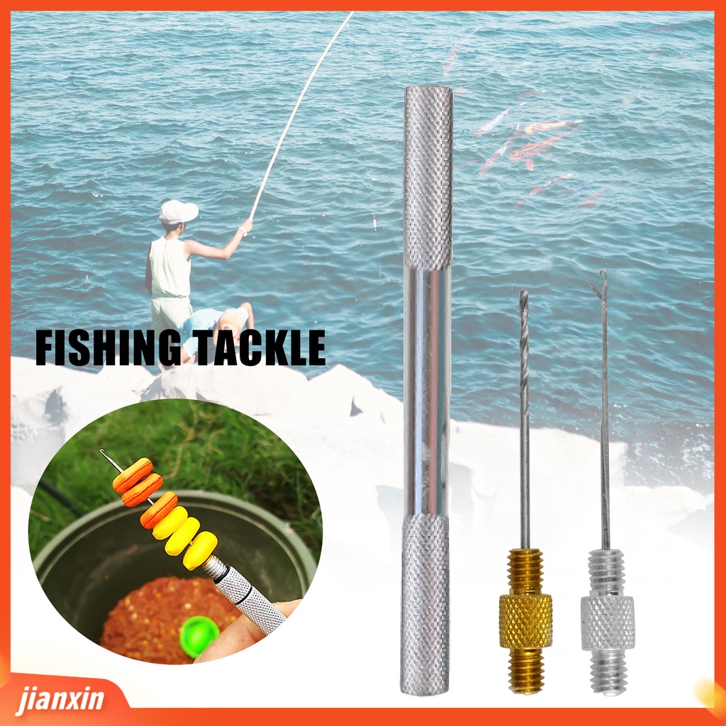 (In Stock) 3Pcs Paduan Aluminium Alat Pancing Simpul Umpan Lubang Jarum Mata Bor Tackle Set