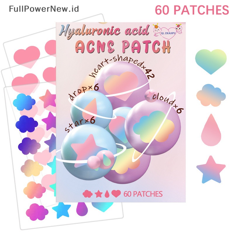 Power 60Pcs Patch Perkasa Invisible Hydrocolloid Acne Jerawat Patch Perawatan Stiker ID