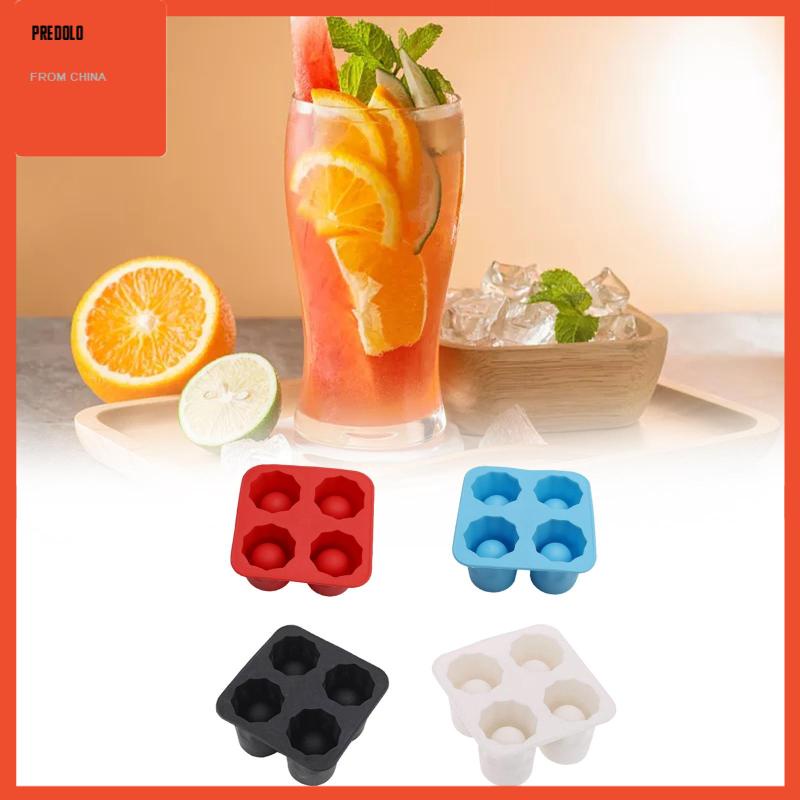 [Predolo] Alat Minum Es 4lubang Untuk Keluarga Dan Teman Reusable Ice Tray