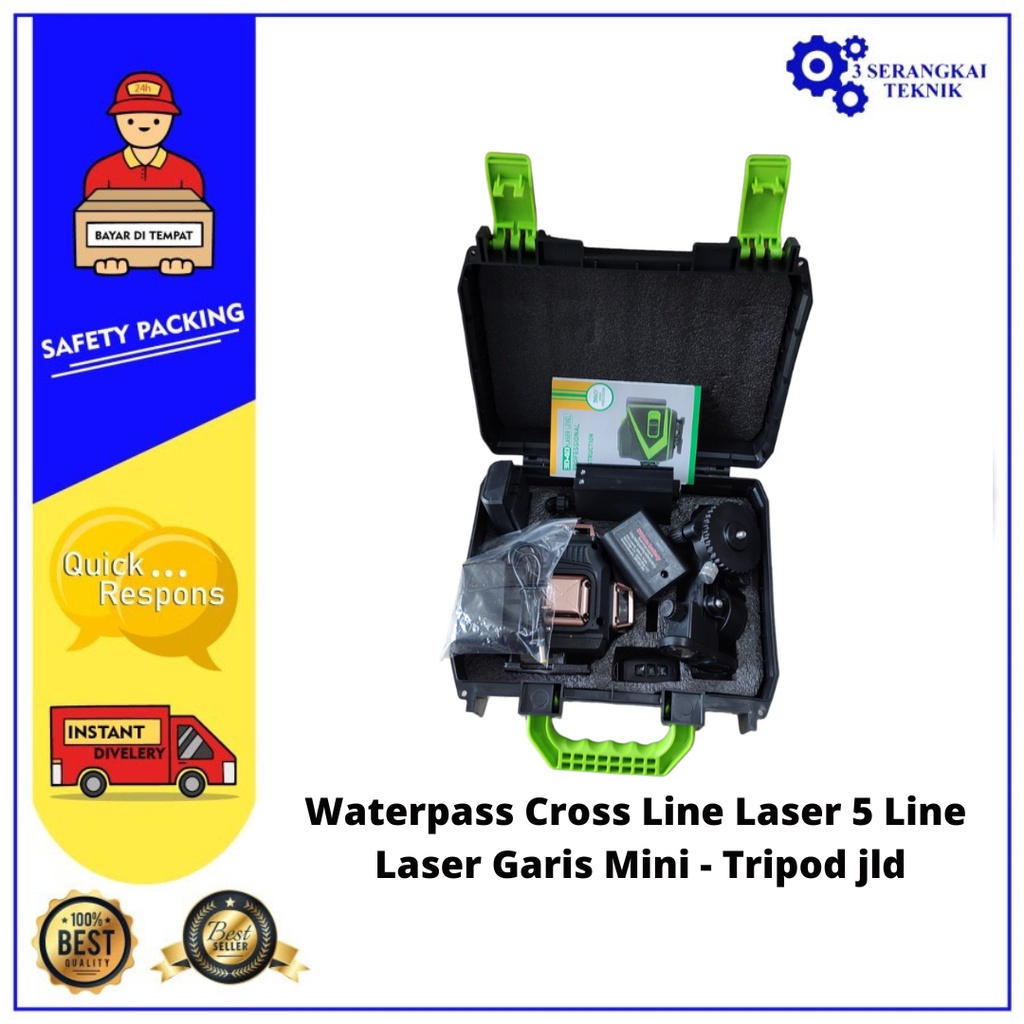 Mesin Self Leveling 16 Line Laser 4D-3D Remote JLD MAX 25M KOMPLIT/FULLSET