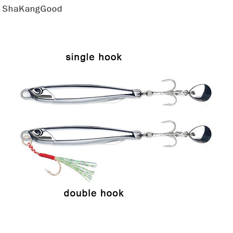Selip Memancing Tenggiri Spanyol Kait Tunggal Dan Ganda Plat Besi electroplated mirror silver Dengan Payet, Tiga Pengait, Laut Ringan, Pantai Air, Jalan Cor, sub, Logam Cor remote SK