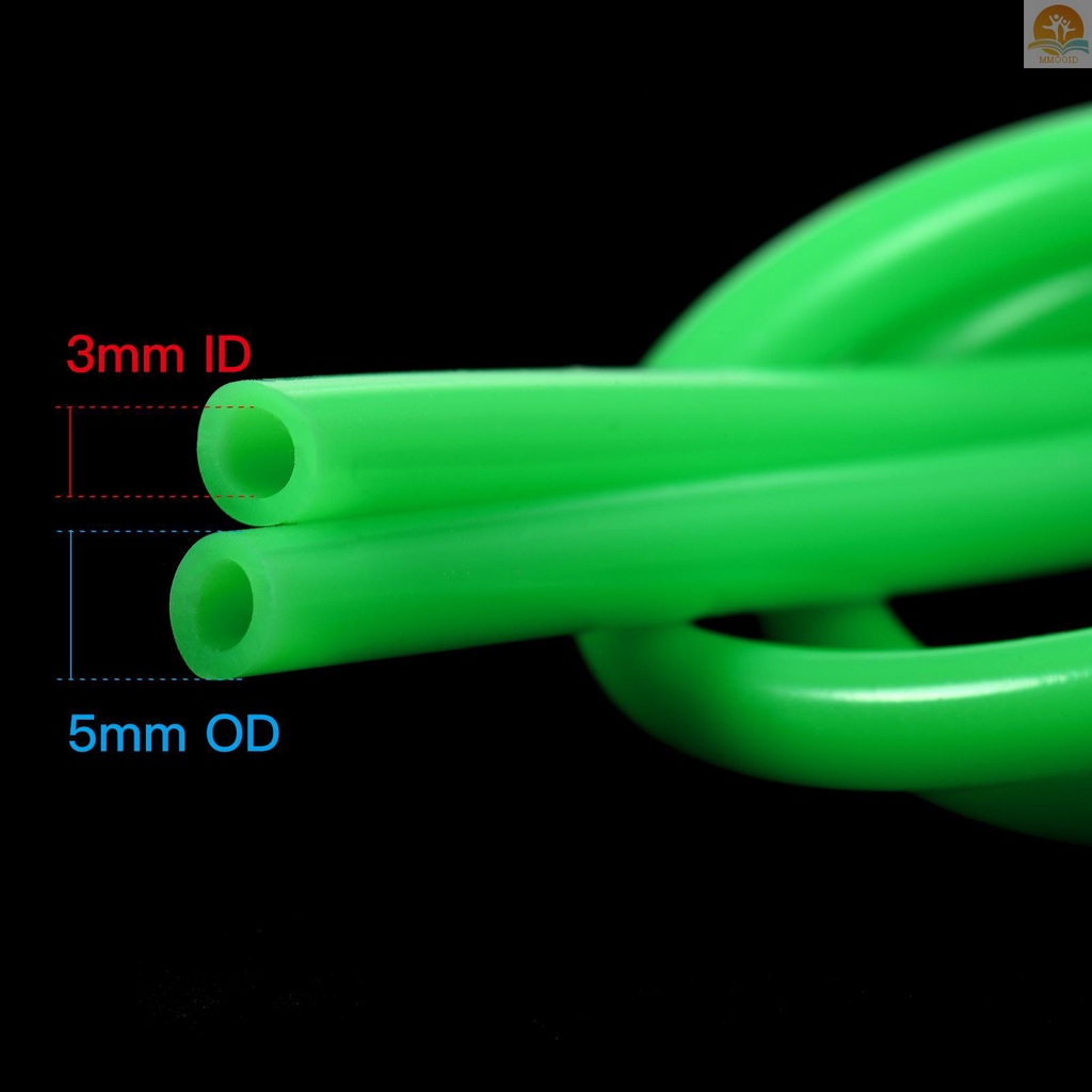 In Stock Tabung Silikon Hijau Food Grade Silicone Rubber Tube Selang Fleksibel Tube Pipa Air Untuk Pompa Transfer Mesin Makanan Penyambung Pipa, 3mm ID x 5mm OD 1meter