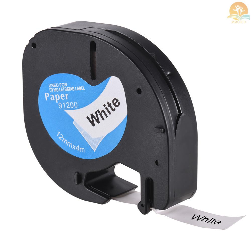 In Stock Labeling Label Tape 91200perekat Isi Ulang Print Hitam Di Kertas Putih1/2Inch * 13kaki 12mm * 4m Untuk Pembuat Label DYMO LT-100H, 1rol