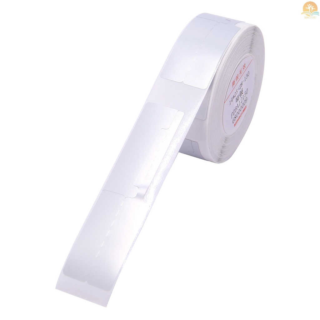 In Stock Niimbot Thermal Transfer Label Skicker Kertas PET Untuk B18 Label Printer Barcode Perhiasan Harga Size Nama Label Kosong Tahan Air Sobek 14x53mm 130sheets /roll Untuk Pr