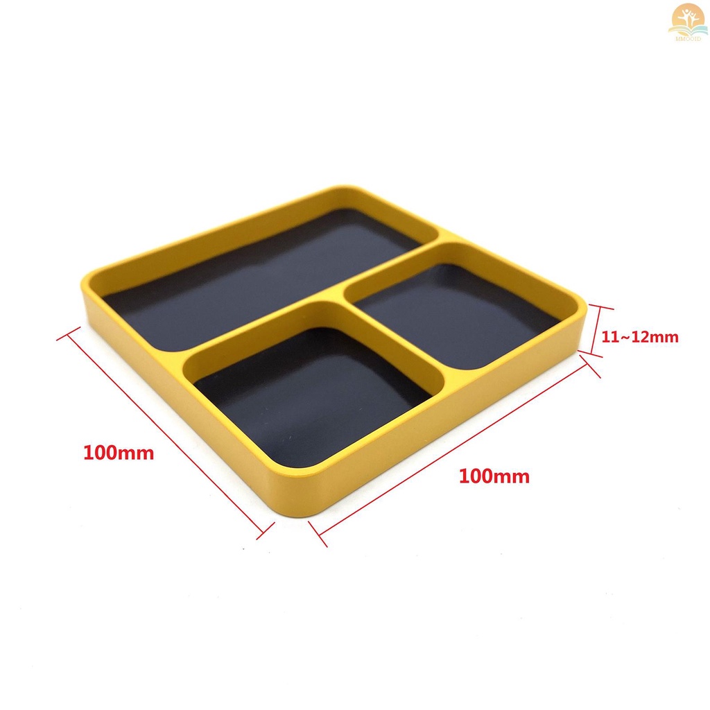 In Stock Magnetic Desktop Sekrup Tools Parts Tray Holder Penyimpanan Piring Kotak Case Organizer Untuk Bagian Logam Sekrup Soket Baut Pin Organisasi