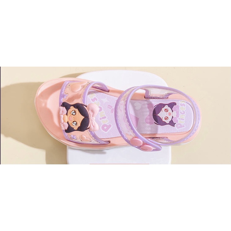 [Rumah Mainan] Sepatu Sandal Anak Anak Perempuan Karakter Princess Love Aesthetic Tali Belakang Sendal Nyaman Slip On Murah Grosir Keren Lucu TerbaruS-712-Putri