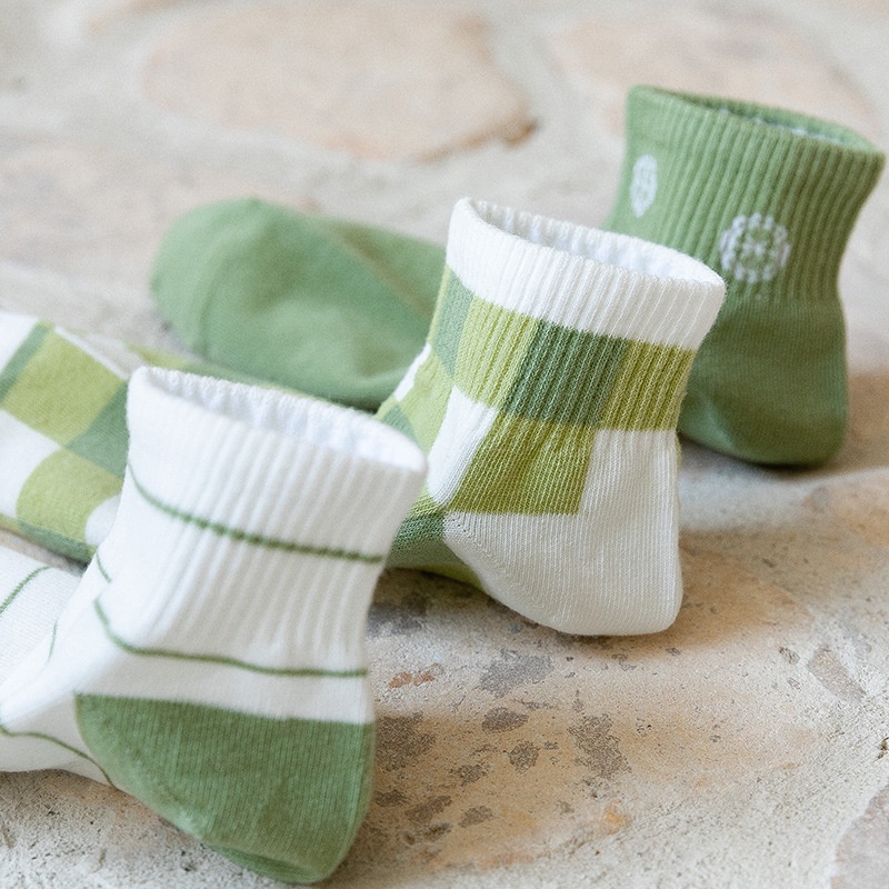 Grosir - K1084 Kaos Kaki Motif Lime / Kaos Kaki Semata Kaki / Kaos Kaki Lemon Hijau / Kaos Kaki Pendek Hijau Putih