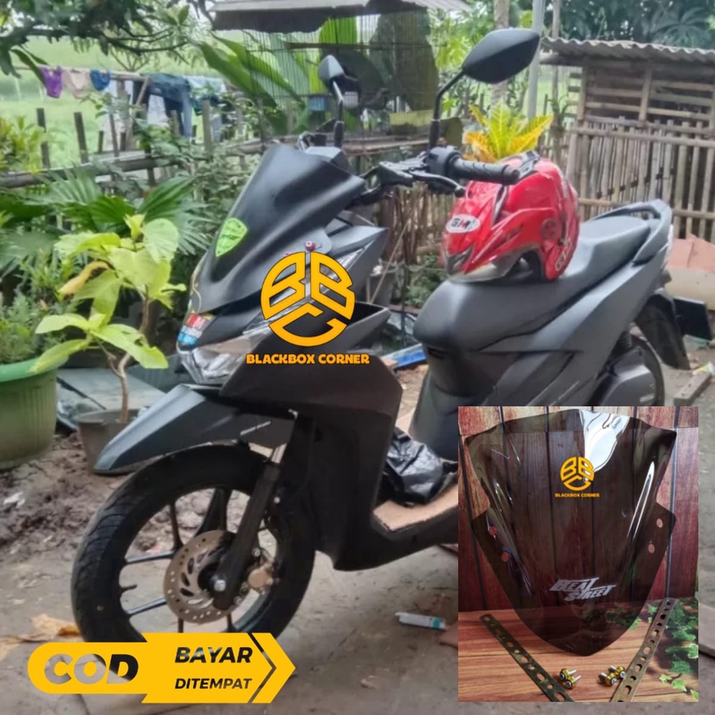 VISOR BEAT STREET NEW 2020 2021 2022 HITAM DOFF
