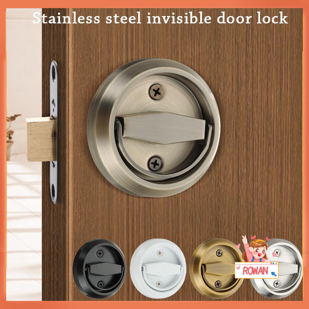 R-FLOWER Kunci Gagang Pintu Tersembunyi Ring Bulat Invisible Recessed Tarikan Lemari
