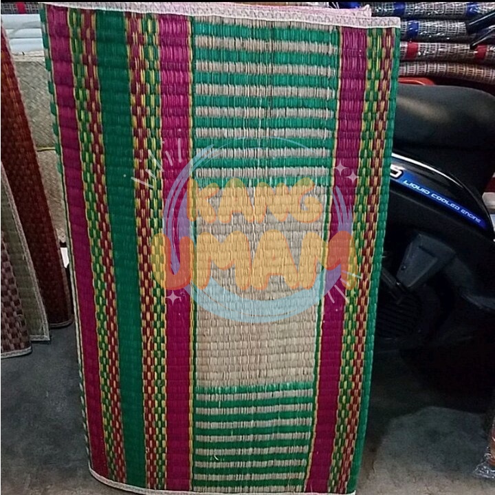 Tikar mendong ASLI SUPER pandan tebal 200X220cm tiker lipat samak lesahan serat alami tenun kloso