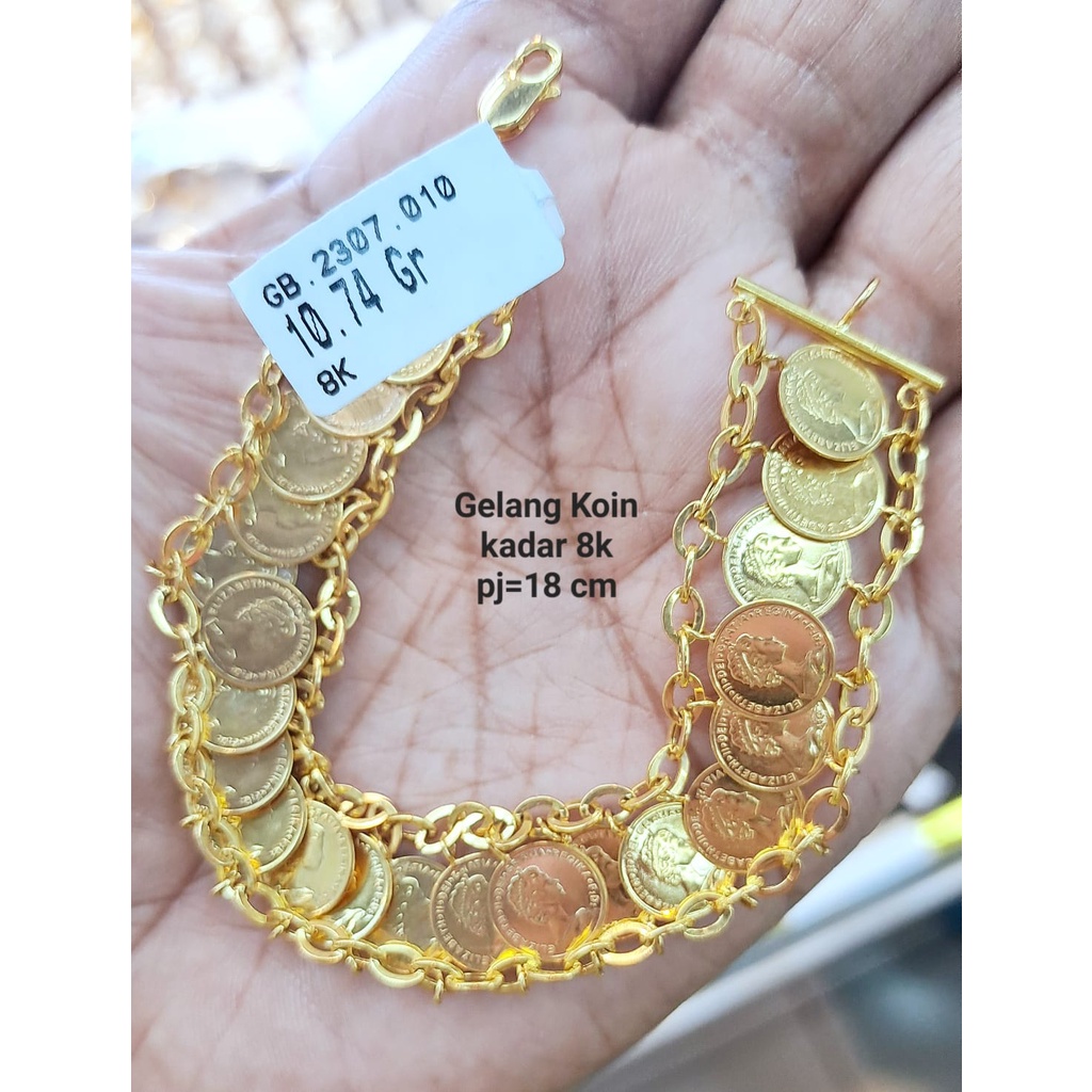 Gelang koin kadar 375 8k