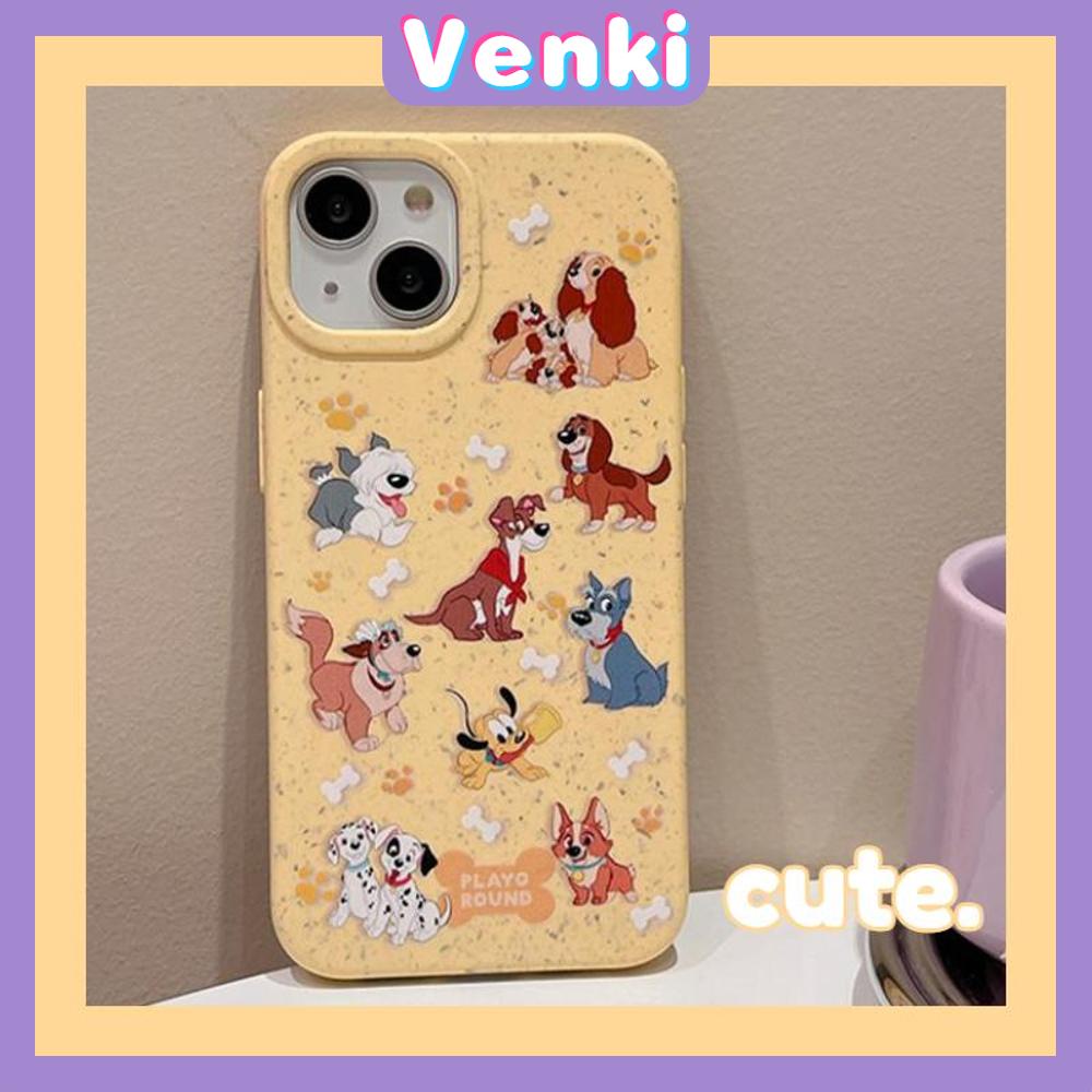 Venki - Untuk iPhone 11 Case Ramah Lingkungan Degradable Case Halus Pelindung Gandum Case Segar Multi Breed Dog Kompatibel iPhone 14 Pro max 13 Pro max 12 Pro Max 11 xr xs max 7 8 Plus