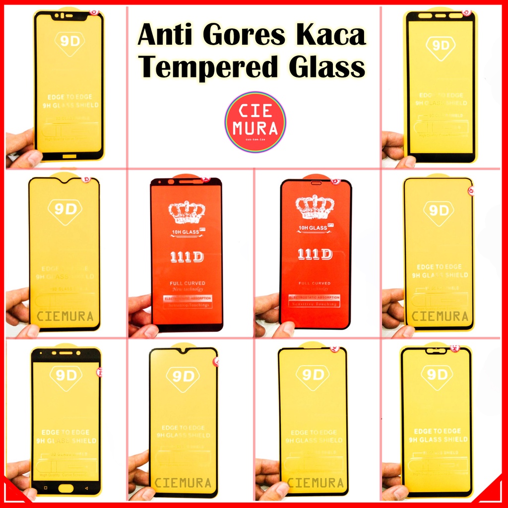 CIE Anti Gores Kaca FULL Oppo F3 F3+ F5 Youth F7 F9 F11 F15 F17 PRO F19 F1S F1+ F1 PLUS X9009 R9 Neo