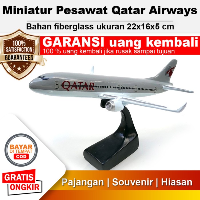 Diecast Miniatur Pesawat Terbang Qatar Airways
