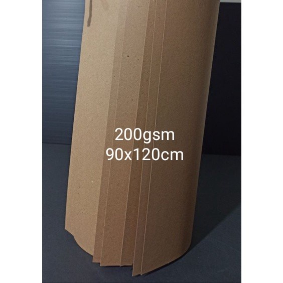 

kertas karton coklat besar kraf liner 200gsm -