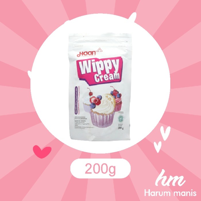 

Wippy Cream / Whip Cream bubuk instant merk Haan 200g