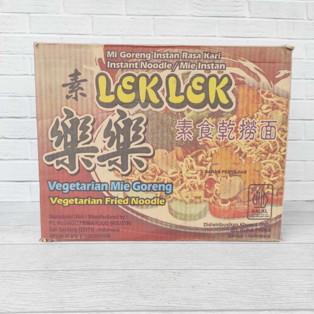 

Mi Lek Lek 1 dus isi 40 bungkus / 30 bungkus Vegan Vegetarian