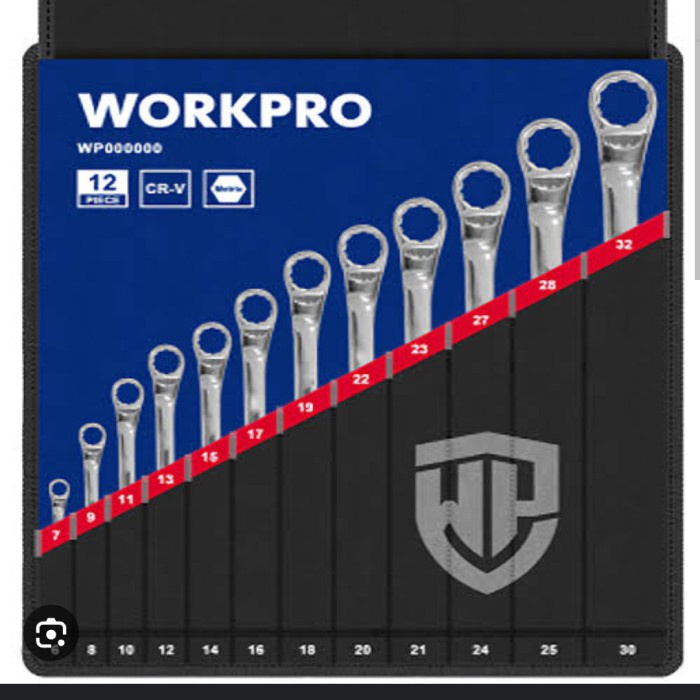 Workpro WP202510 Double Ring Wrench Set